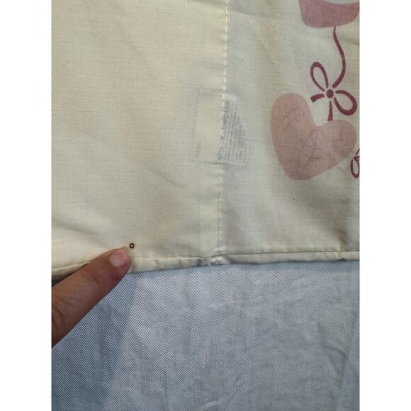 Vtg Fieldcrest Pillowcase Striped Pink Cat Kitten Cotton Blend Cottagecore - Picture 5 of 6